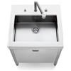 Alpes L70-A60/1 LIBERI IN CUCINA, Elemento Lavaggio, in acciaio inox con top in Corian® largo 70cm, profondo 65cm, alto 90/95cm VSR 50 vasca sotto piano larga 50cm MCR 25+CRL miscelatore inox con doccetta estraibile