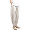 TieNew 2018 Pantalone Uomo Lino Tinta Unita Verde Tasca America Cavallo Basso,Uomo Ragazzo Pantalone Casual Traspirante Lungo Lino Cotone Leggero Estivo Slim Cerniera Elastic con Comodo Cordoncino