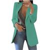 Generic Blazer Donna Invernale Giacca Costume Casual Sarto Chic Tinta Unita Maniche Lunghe Cappotto Revers Ufficio Giacca Da Abito Da Donna Cappotti Outwear Casual Blazer