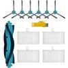 aotengou Kit di Accessori di Ricambi per Conga 2499 Ultra Home Advanced/Conga 2499 Ultra X-Treme/Ultenic D10 Robot Aspirapolvere 11 Confezioni 1 Spazzola principale, 4 Filtri, 6 Spazzole laterali