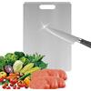 Dilightnews Tagliere da Cucina, 34 * 23cm Tagliere in Acciaio Inox Alimentare, Tagliere in Titanio Multifunzione, Tagliere da Cucina Spesso a Doppia Faccia Per Carne, Frutta e Verdura, Lavastoviglie