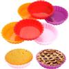 Rairsky 8 Pezzi Stampi In Silicone per Dolci, Stampo per Muffin in Silicone, Stampo Crostata Silicone Pirottini Silicone Stampo per Tartellette per Torte Gelati Cupcake Muffin Budini Crostata (4 Colores)