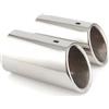 SHLPDFM 1 paio di terminali di scarico, 75 mm, in acciaio inox, per A4 B8 Q5 (argento)