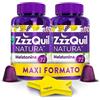 ZzzQuil Natura Integratore con Melatonina pura ed Estratti Di Valeriana Per Dormire, Camomilla e Lavanda, Maxi Formato Frutti Di Bosco 2x72 Gommose + Foglietti Adesivi Stella