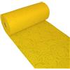 Deko AS GmbH Runner decorativo con motivo a rose (impermeabile, effetto loto, superficie vellutata, rotolo da 25 m, larghezza 30 cm, 100% nylon), colore giallo