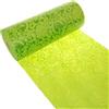 Deko AS GmbH Runner decorativo con motivo a cuori, impermeabile, effetto loto, superficie vellutata, rotolo da 5 m, larghezza 30 cm, 100% nylon, colore primo verde
