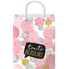LINA OFFICINE GRAFICHE CREATIVE Shopper Musicale Sacchetto Piccola 18 x 15 x 6 cm con la scritta TANTI AUGURI e targhetta segnanome