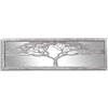 DRW Quadro dell'albero della Vita in Legno Argentato con Specchio, Argento, Medidas: 144x,5x42x3 cm
