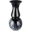 GILDE Vaso decorativo grande nero bianco - moderno vaso decorativo in vetro colorato - altezza 43 cm