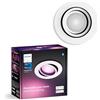Philips Hue Centura White & Color Ambiance, plafoniere rotonde 1 pack, dimmerabili per il sistema di illuminazione Hue, controllo intelligente della luce tramite voce e app, bianco.
