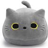 KUKUShining Carino Cuscino di Peluche Gatto, Bambola Morbida e Coccolosa, Kawaii Ideale per il Compleanno di Bambini Ragazzi Ragazze(Gray,30cm/11.8in)