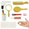KATELUO Spazzolini da Denti Casa Delle Bambole, 10pcs Set da Parrucchiere in Miniatura, Accessori per Casa Delle Bambole, Perfetto per Decorare Case Delle Bambole in Miniatura