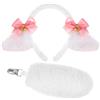 XEPST animale Pecore Costume Set, pecore orecchie e coda Set con agnello fascia e coda per animale Costume Cosplay Festa di compleanno Accessori Halloween Costume Fancy Dress Rifornimenti del partito
