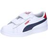 PUMA Smash 3.0 L V PS, Sneaker, White Navy for all Time Red, 34 EU