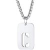 Richsteel Collana con Ciondolo a Forma di Lettera A-Z 26 Personalizzabile con Lettera dell'Alfabeto con Catena di Grano Resziabile Placcato Oro/Nero e Acciaio Inossidabile Gioielli Unisex