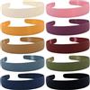 Theaque 10 fasce colorate con denti, pettine in plastica largo 2,5 cm, sottili e antiscivolo, alla moda, graziose, comode, per donne e ragazze, accessori per capelli corti (set A, taglia unica)