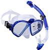 Supertrip Set da snorkeling, per adulti, maschera subacquea con snorkel e 2 boccagli, con supporto per telecamera GoPro