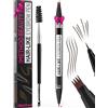 iMethod Microblading Matita per Sopracciglia - Eyebrow Pencil 2-in-1 Matita per Sopracciglia Dual-Ended con Applicatore a Micro-Punte a Forchetta a 4-Zinken e Punta del Pennello Precisa crea