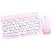 BaotyJie Tastiera Mouse Bluetooth da 10 Pollici per per 4 3, Combinazione Rosa