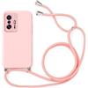 SHADEFY Cover per Xiaomi Mi 11T / Mi 11T Pro, Custiodia con Collana Ultra Sottile Morbido Silicone TPU Antiurto AntiGraffio, Regolabile Staccabile Shock Absorption Corda Case Protezione Fotocamera,Rosa