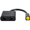 xiwai Adattatore splitter audio ottico digitale a doppia porta Toslink, cavo audio in fibra ottica, 1 in 2 uscite, connettori placcati oro 24 K, per lettore CD, nero