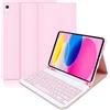 Lupxiu Custodia con Tastiera per iPad 10 Generazione 10.9" 2022/(A16) 11a generazione 11'' 2025, Italiano QWERTY, Tastiera Custodia Wireless Rimovibile per iPad 11/10 Gen -rosa
