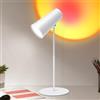 TechKen LED Lampada da tavolo con proiezione, Lampada da scrivania multifunzionale Eyes Caring, Lampada da lettura cordless rimovibile, Lampada da comodino, 3 livelli di luminosità, Lampada da tavolo