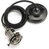 NUODIFAN Portalampada E27 vintage in metallo lampada a sospensione kit retrò Edison lampada a sospensione accessori lampada antica in ceramica cavo tessile a 3 fili ideale per illuminazione a