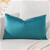 Artscope Federe Cuscini in Velluto Minimalista Copricuscino Colorato per la Decorazione Domestica Soggiorno Camera da Letto Divano 30x50cm, Verde Blu