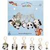 NBEADS 6pz Marcapunti Uncinetto Punti Foglia di Bambù Panda, 6 stili Lega Smalto Uncinetto Punto Marcatore Charms Rimovibile Moschettone Punto di Bloccaggio Marcatore per Maglieria Tessitura Accessori