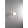 FAN EUROPE Applique ENOIRE in metallo oro con diffusore in vetro bianco