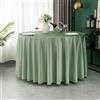 Lukery Tovaglia Rotonda Lavabile, Raso Tovaglia Antimacchia Colori Solidi Tovaglia, Durevole Tovaglie per Protezione Tavolo per Casa Ristorante Partito (160cm,Verde Salvia)
