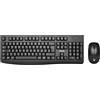 Vultech KM-821W Kit Tastiera e Mouse Wireless 2.4 GHz. Design ergonomico, Layout italiano, Tastierino numerico, tasti silenziosi, per PC/Laptop, Nero. Compatibile con Windows, Linux