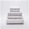 Sancarlos Aquarium - Set di asciugamani da 5 pezzi, 100% cotone riccio, densità 450 g/m², colore: bianco