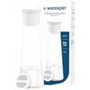 Wessper Caraffa Filtrante Vetro, 1 Litro, Caraffa con Cartuccia Filtrante Actitex Disc, Caraffa in Vetro con Coperchio per Acqua e Bevande Fredde, Senza BPA