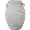 DRW Vaso da tavolo con manici in ceramica grigio sabbia 27x27x40cm
