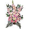 DRW Centro di Fiori Artificiali Cimitero, Chiesa Matrimoni sepolture Rosa Fucsia con gladioli Rose e orchidee 63x46x73 cm