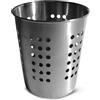 Fackelmann Porta posate conico, con fori che favoriscono una ventilazione ottimale, ideale per coltelli, forchette, cucchiai, materiale in acciaio inox, dimensione 12,5 cm