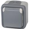 legrand 191504 Base Di Presa Impermeabile Con Coperchio Per Superficie, Grigio