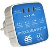 as - Schwabe Connettore spina di prova - Spina diagnostica con spia spia di controllo - Controllo del cablaggio corretto nelle prese di contatto di protezione 230 V - Tester circuito - Bianco/Blu