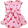 Rurunklee Vestito con pettorina per gatti, imbracatura per cani piccoli, vestito da principessa floreale per cuccioli, vestito traspirante con fiocco a farfalla con fibbia a cordoncino, per cani