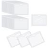 Acrylic 40 Pezzi Porta Carte Autoadesive, Tasche Adesive Trasparenti,Porta Etichette Adesive, Portadocumenti Auto per Conservare e Proteggere Schede Indice, Etichette per Cartelle, Schede di Parcheggio