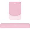 MOSISO Tappetino Mouse con Poggiapolsi&Tastiera Set,Rettangolare Ergonomico Tappetino Antiscivolo Base Casa/Ufficio Dolore Sollievo&Facile Digitare Mouse Pad&Rialzato Memoria Schiuma,Rosa