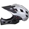 Amagogo Casco Integrale per Bambini Casco da Bici per Bambini Casco da Mountain Bike Leggero Staccabile per BMX Pattinaggio Casco da Ciclismo, Nero Argentato