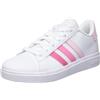 adidas Grand Court Lifestyle Tennis Lace-up Shoes, Sneaker Unisex - Bambini e Ragazzi, Clear Pink/Bliss Pink/Pink Fusion, 37 1/3 EU