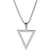ZENSE - Collana da uomo in acciaio a forma di triangolo ZP0044, Metallo