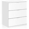 Habitdesign 13Casa Larissa A2 Cassettiera, 77 x 38 x 80 H Cm, Bianco, Melamina