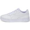 PUMA Baby Girl Carina 2.0 Jr Scarpe da ginnastica, Puma White Puma White Puma Silver, 38.5 EU