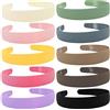 Theaque 10 fasce colorate con denti, pettine in plastica largo 2,5 cm, sottili e antiscivolo, alla moda, graziose, comode, per donne e ragazze, accessori per capelli corti (set B, taglia unica)