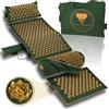 CALM ELEPHANT ORIGINAL Set ULTIMATE XXL 6pz Tappetino Agopressione con Cuscino Ergonomico, Cuscino Lombare e Gambe, Tappetino Piedi, Funzione Riscaldante - Sollievo Schiena,Collo,Spalle - Verde